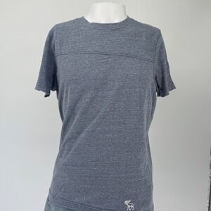 Abercrombie & Fitch Mens Muscle Fit T-Shirt XL Blue Heathered Short Sleeve Tee